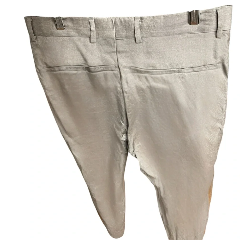 Hugo Boss Men’s 34R Khaki Dress Pants Flat Front Beige Chino Trousers 34x28